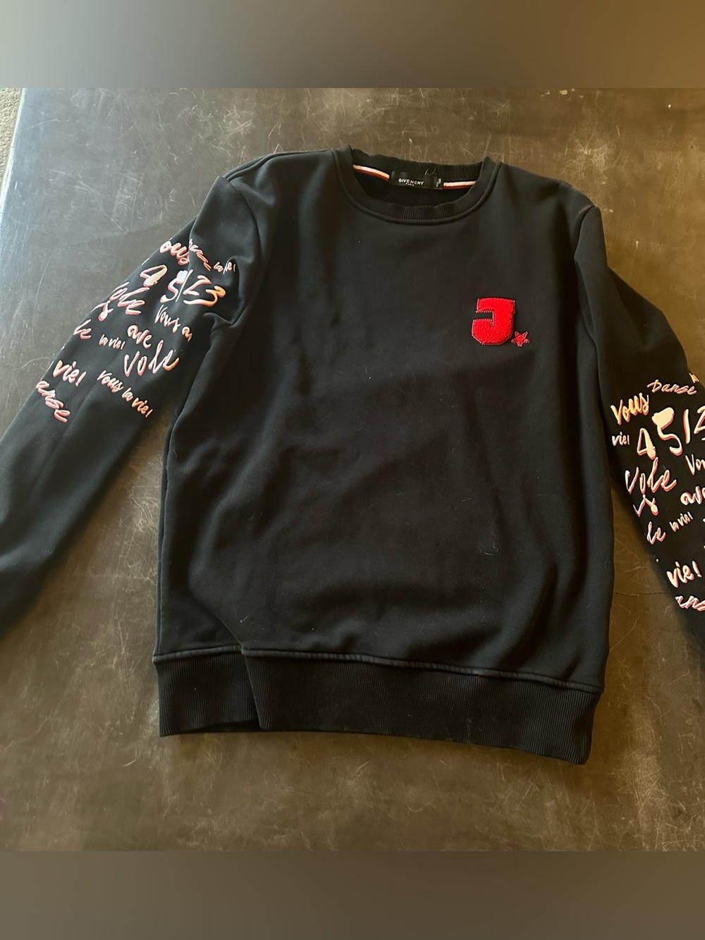Givenchy Black Crewneck graffiti Sweatshirt